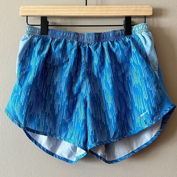 Women's S Nike Blue Running Shorts Liner Drawstring Pocket - Picture 2 of 7